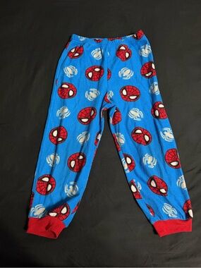 Marvel Boys Blue and Red Spider-Man Fleece Pajama Bottoms
